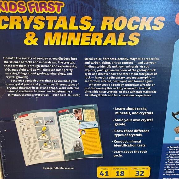 Kids First Crystal Rock and Minerals Kit Geology Lab - Picture 10 of 16